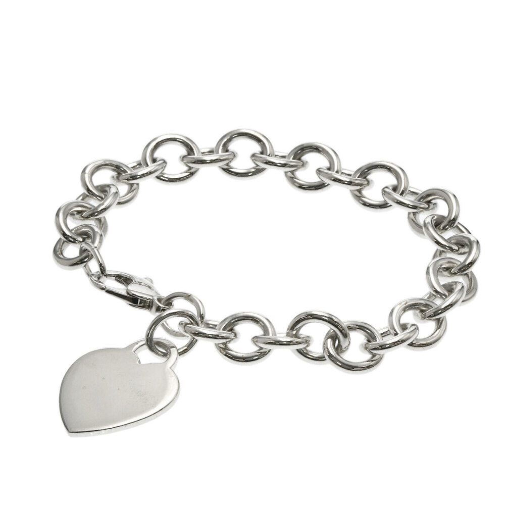 TIFFANY & CO. Silver Heart Charm Bracelet
